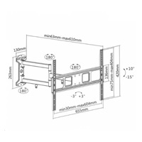 Fiber Mounts AX798 - výsuvný, otočný a sklopný držák Tv -  držák