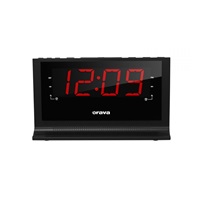 Orava RBD-612 radiobudík, LED displej, FM rádio, záložní napájení, SNOOZE, SLEEP, buzení rádiem, černá