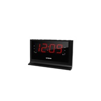 Orava RBD-612 radiobudík, LED displej, FM rádio, záložní napájení, SNOOZE, SLEEP, buzení rádiem, černá