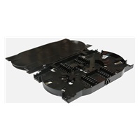 Optická vana výsuvná 1U, modulární bez čela s kazetou na 24 svarů, černá