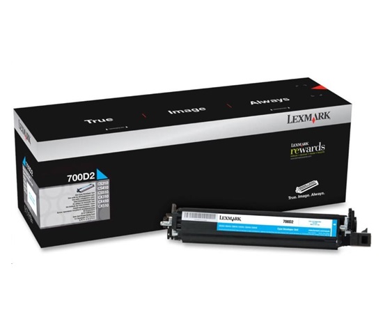 Lexmark azurový Developer Unit 700D2 pro C2132, CS31x, CS41x, CS51x, CS31x a CX41x - 40 000 str