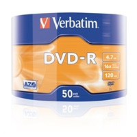 VERBATIM DVD-R (50-Pack) 16x WRAP 4.7GB MATT