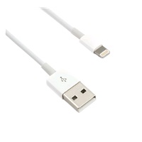 C-TECH kabel USB 2.0 Lightning (IP5 a vyšší) nabíjecí a synchronizační kabel, 1m, bílý
