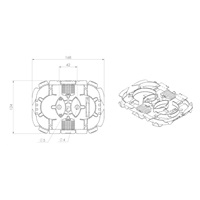 Optická kazeta OPTRONICS s hřebínky až pro 24 svarů, 2 výklopné držáky