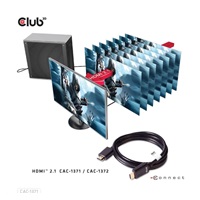 Club3D Kabel Ultra Rychlý HDMI™ Certifikovaný 4K 8K60Hz 48Gbps (M/M), 1m, 30 AWG