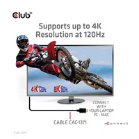 Club3D Kabel Ultra Rychlý HDMI™ Certifikovaný 4K 8K60Hz 48Gbps (M/M), 1m, 30 AWG