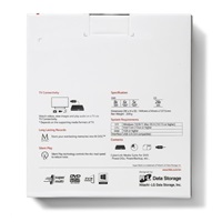 HITACHI LG - externí mechanika DVD-W/CD-RW/DVD±R/±RW/RAM GP60NW60, Slim, White, box+SW