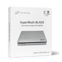 HITACHI LG - externí mechanika DVD-W/CD-RW/DVD±R/±RW/RAM/M-DISC GP70NS50, Blade Ultra Slim, Silver, box+SW