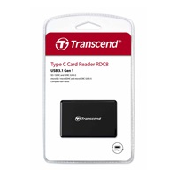 TRANSCEND Card Reader RDC8K2, USB 3.1 Gen1 All-in-1 Multi Card Reader,Type C