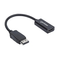 MANHATTAN Adaptér, DisplayPort, DP-Male/HDMI-Female, černý