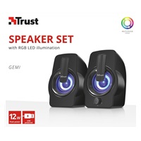 TRUST Gemi RGB 2.0 Speaker Set - černý