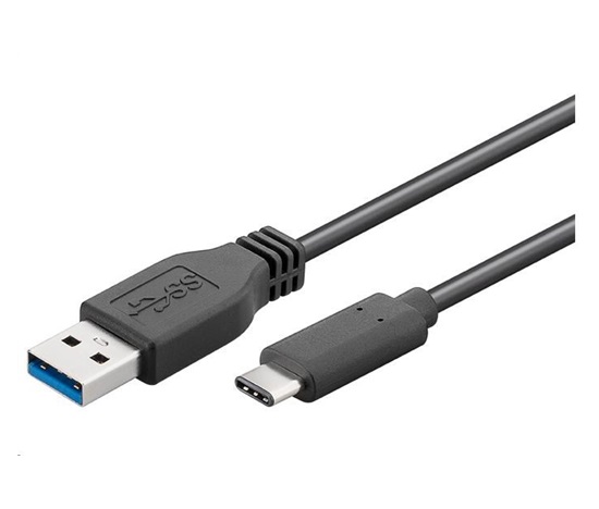 PremiumCord Kabel USB 3.1 konektor C/male - USB 3.0 A/male, černý, 2m