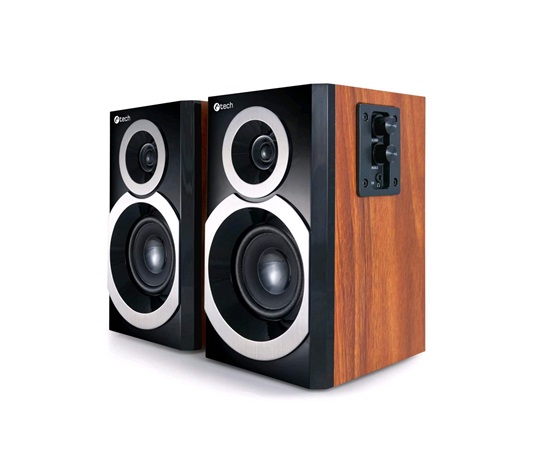 BAZAR C-TECH repro SPK-310WD, 2.0, dřevěné "POŠKOZENÝ OBAL"