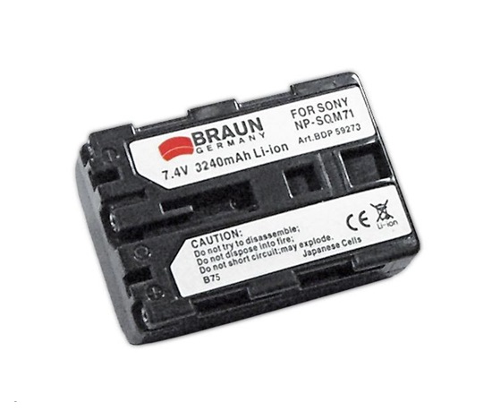 Braun akumulátor SONY NP-FM70, QM71, 3240mAh
