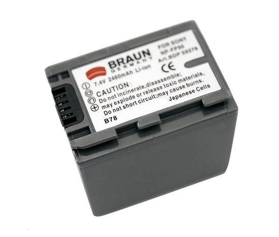 Braun akumulátor SONY NP-FP90, 2460mAh