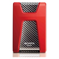 ADATA Externí HDD 1TB 2,5" USB 3.1 DashDrive Durable HD650, červený (gumový, nárazu odolný)
