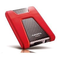 ADATA Externí HDD 1TB 2,5" USB 3.1 DashDrive Durable HD650, červený (gumový, nárazu odolný)