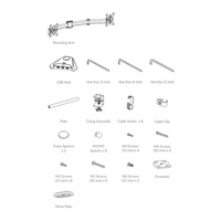 ARCTIC stolní držák Z2 Pro (Gen3) pro 2x LCD do 34", nosnost 2x15kg, 4x USB HUB, černý (black)