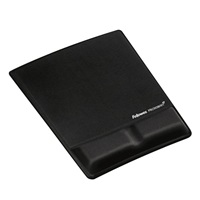 Podložka pod myš a zápěstí Fellowes Health-V pěnová Microban Lycra černá