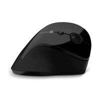 CONNECT IT FOR HEALTH ergonomická vertikální myš, (+ 1x AA baterie zdarma), bezdrátová, ČERNÁ