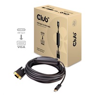 Club3D Kabel aktivní USB Typ C na VGA (M/M), 5m
