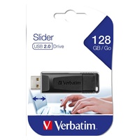 VERBATIM Flash Disk 128GB Store ‘n‘ Go Slider, černá