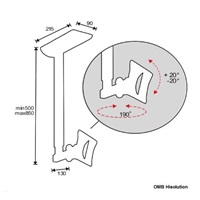 Stropní držák na Tv a monitory OMB Hisolution