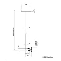 Stropní držák na Tv a monitory OMB Hisolution