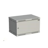 Solarix rozvaděč nástěnný SENSA 6U 400mm, dveře plech, RAL 7035