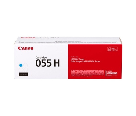 Canon TONER CRG-055H azurový pro i-SENSYS LBP663Cdw, LBP664Cx, MF742Cdw, MF744Cdw (5 900 str.)