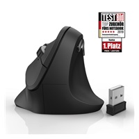 Hama vertikální ergonomická bezdrátová myš EMW-500, 6 tlačítek, černá