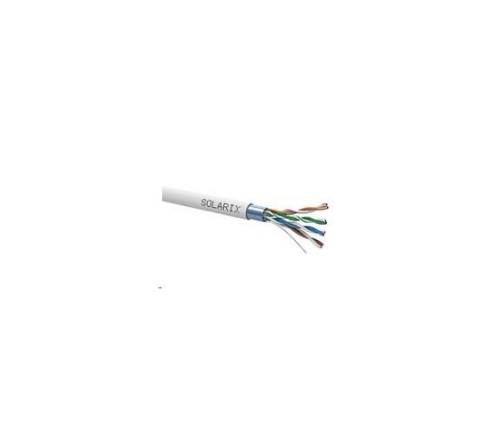 Instalační kabel Solarix FTP, Cat5E, drát, PVC, cívka 500m