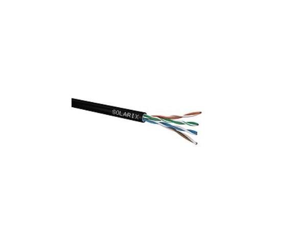 Instalační kabel Solarix venkovní gelový UTP, Cat5E, drát, PE, box 305m