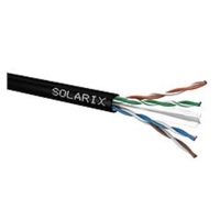 Instalační kabel Solarix venkovní UTP, Cat6, drát, PE, cívka 500m