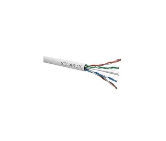 Instalační kabel Solarix UTP, Cat6, drát, PVC, cívka 500m
