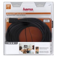 Hama HDMI kábel vidlica - vidlica, pozlátený, 3*, 10 m