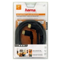 Hama HDMI kábel vidlica-vidlica, kolmé konektory, pozlátený, 3*, 3 m