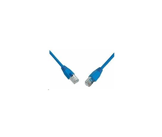 Solarix Patch kabel CAT5E SFTP PVC 0,5m modrý snag-proof