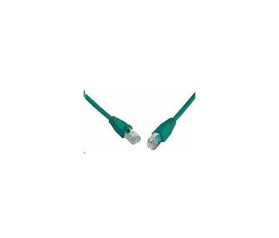 Solarix Patch kabel CAT5E SFTP PVC 1m zelený snag-proof