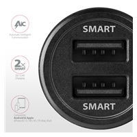 AXAGON PWC-5V5, SMART nabíječka do auta, 2x port 5V-2.4A + 2.4A, 24W