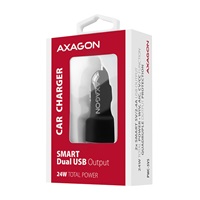 AXAGON PWC-5V5, SMART nabíječka do auta, 2x port 5V-2.4A + 2.4A, 24W