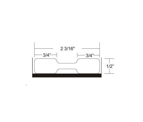Zebra ZipShip 8000D Jewelry, label roll, synthetic, 56x13mm