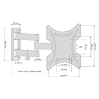 CONNECT IT nástěnný držák na obrazovky 13-37", záruka 30 let, ČERNÝ