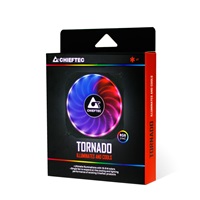 CHIEFTEC duhový větrák TORNADO CF-1225RGB s 6-pinovým konektorem pro  GR-01B/CF-3012-RGB