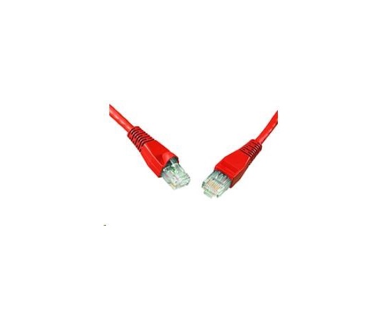 Solarix Patch kabel CAT5E UTP PVC 0,5m červený snag-proof
