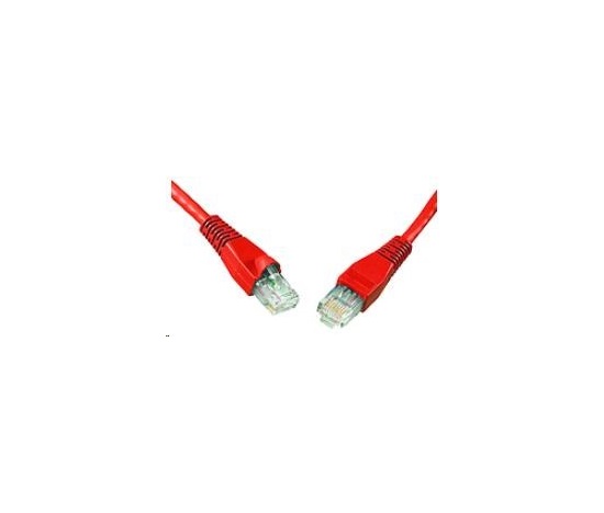 Solarix Patch kabel CAT5E UTP PVC 1m červený snag-proof
