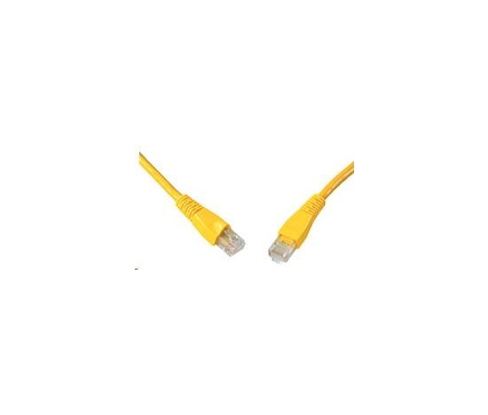 Solarix Patch kabel CAT5E UTP PVC 1m žlutý snag-proof