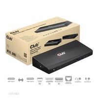 Club3D Dokovací stanice USB 3.2 typ C Universal Triple 4K (5xUSB/USB-C/3xHDMI/2xDP/Ethernet/Audio) s napájecím adaptérem