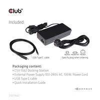 Club3D Dokovací stanice USB 3.2 typ C Universal Triple 4K (5xUSB/USB-C/3xHDMI/2xDP/Ethernet/Audio) s napájecím adaptérem