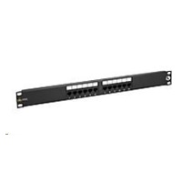 Solarix Patch panel 12 x RJ45 CAT5E UTP 150 MHz černý